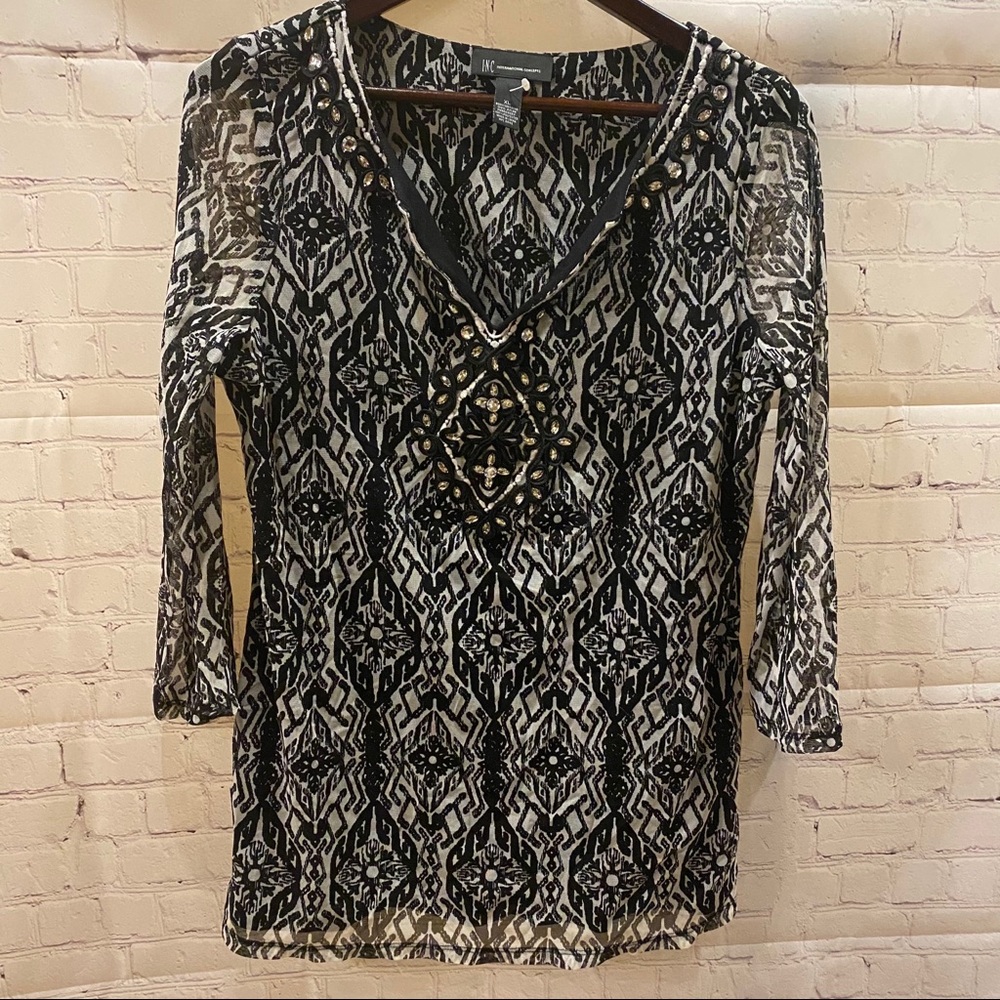 INC XXL blinged out tunic never worn